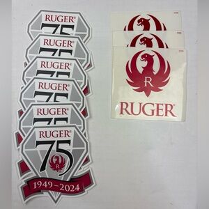 Ruger Arms Phoenix Decal Stickers Lot of 9 Pcs 75 Years Window Car Truck Safe